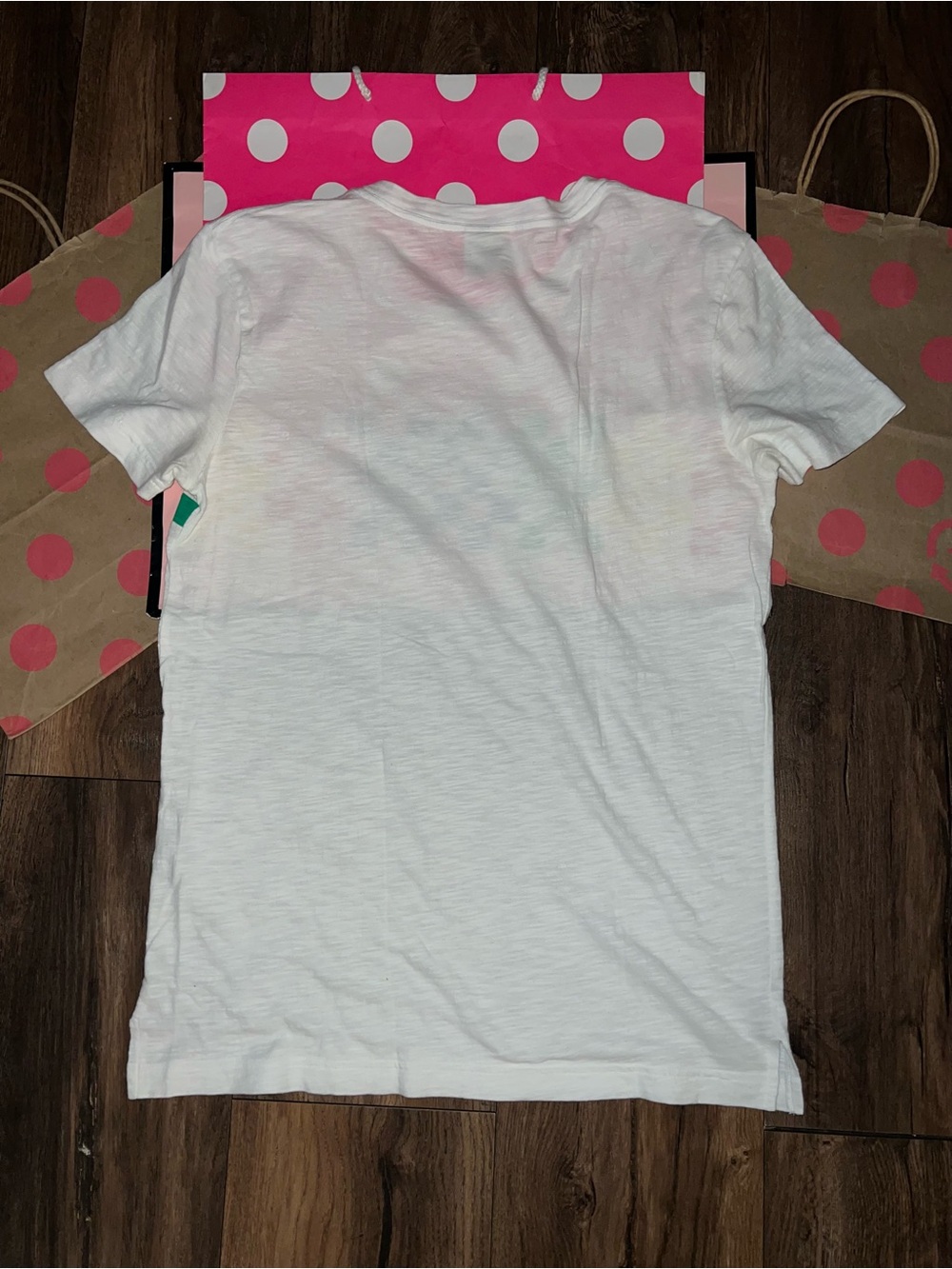 VS PINK Size XS Rainbow Checkered Logo Campus Tee. - Picture 6 of 6